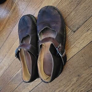 Brown Leather Mary Jane Shoes